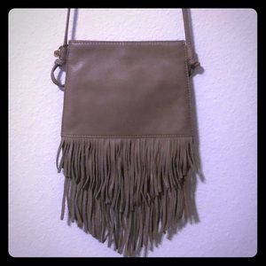 HOBO Leather Fringe Crossbody Bag